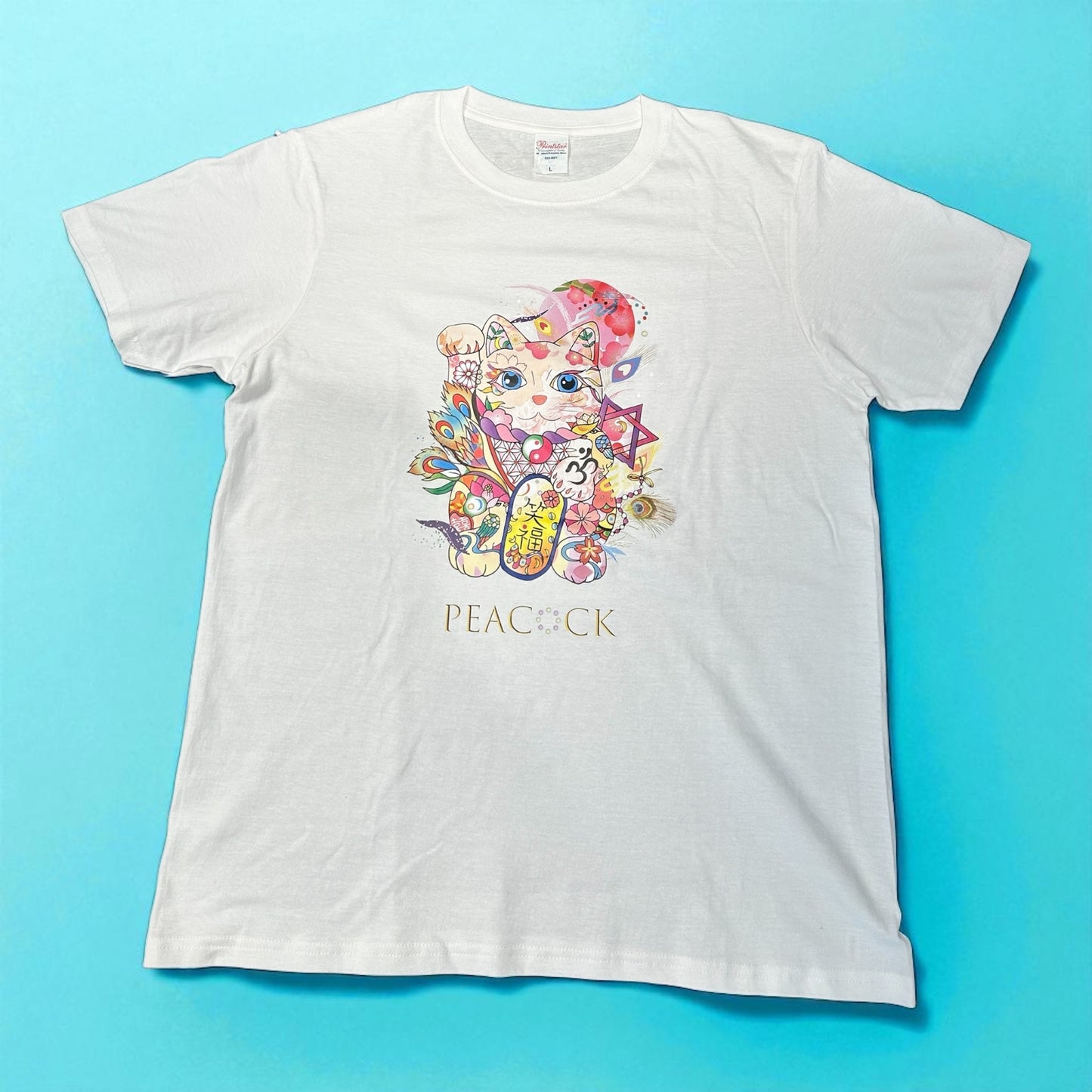 【数量限定】PEACOCK オリジナル 笑福招き猫Tシャツ