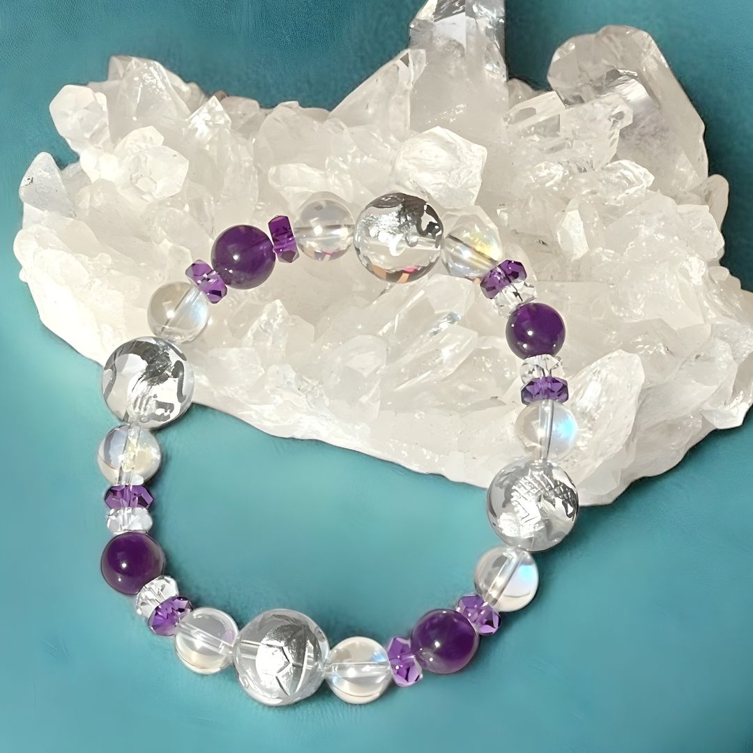 水晶四神&アメジストブレスレット
