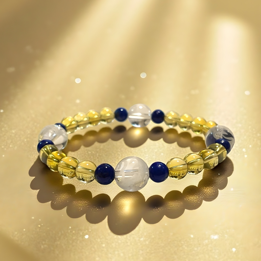 《一点物》四神&ラピスラズリ&シトリンブレスレット