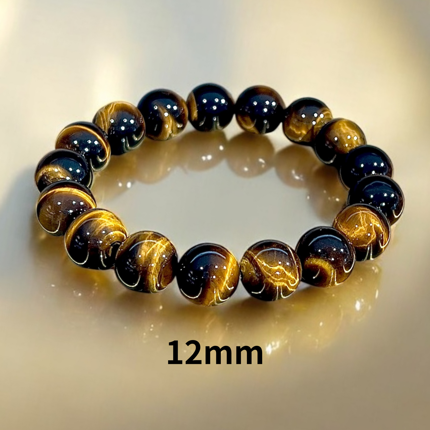 《一点物 金運ブレス》煌雷タイガーアイブレスレット (選べる2タイプ:12mm/10mm)