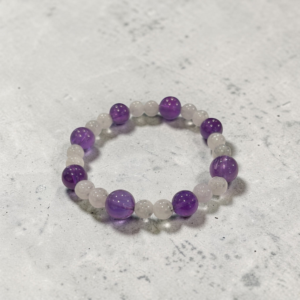 【新作】ウルグアイアメジスト ラベンダーヒスイ ブレスレット