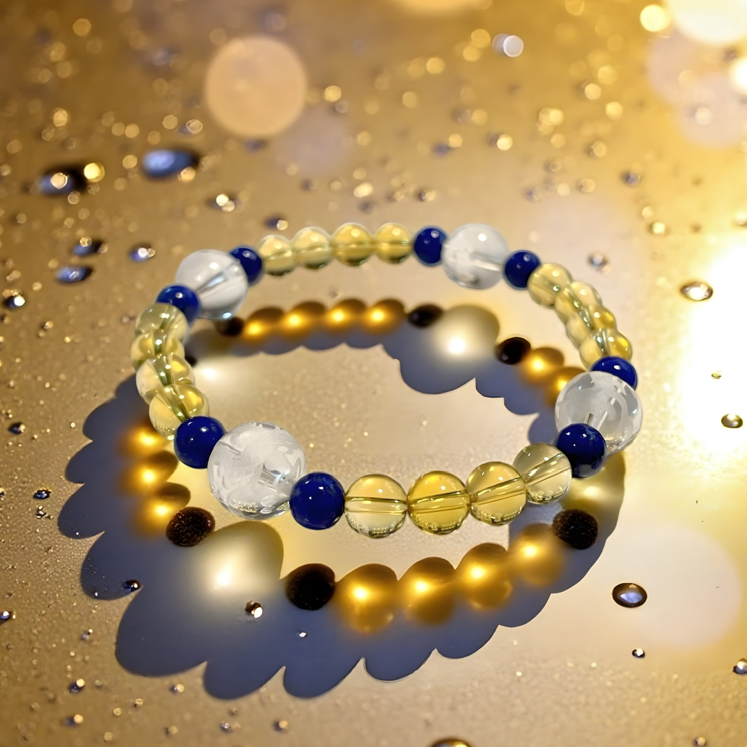 《一点物》四神&ラピスラズリ&シトリンブレスレット