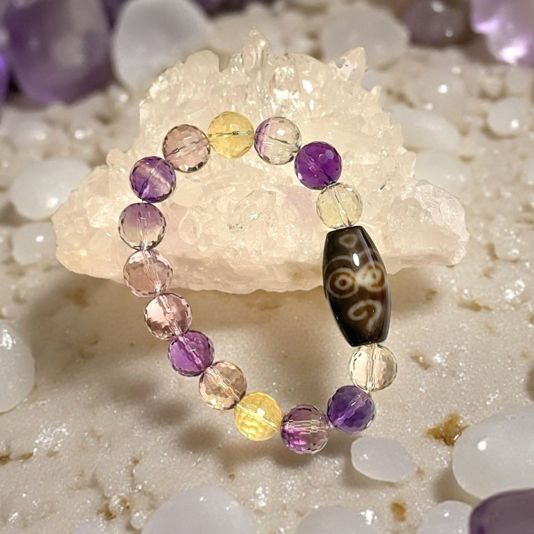 《一点物》法相仏顔天珠&アメトリンブレスレット