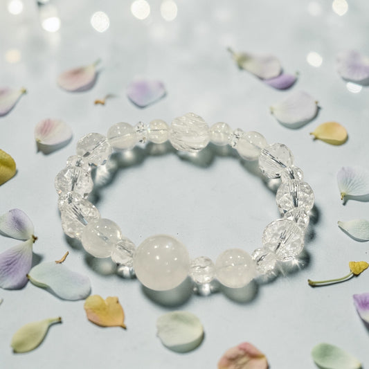 【新作】ムーンストーン&レインボームーンストーン　ブレスレット